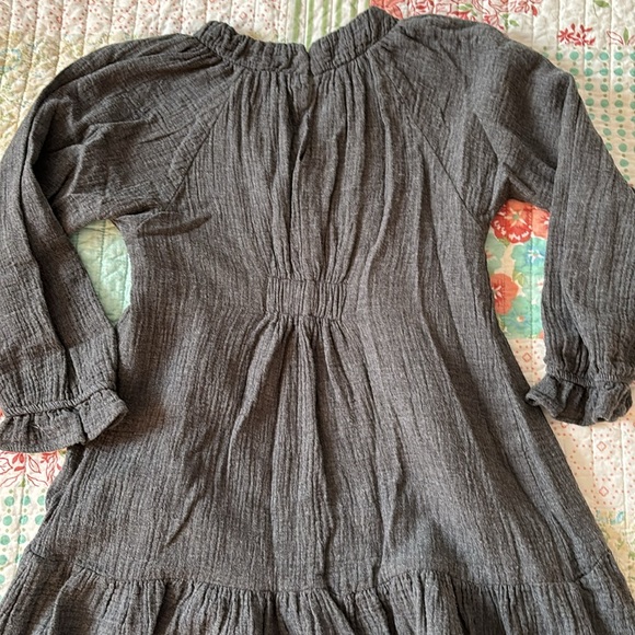 Zara Kid’s Surplice style charcoal gray dress - Picture 3 of 3